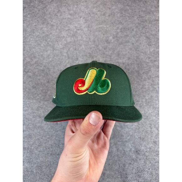 New Era 59Fifty Montreal Expos 1982 All Star Game Fitted Hat 7 1/8 Dark Green - Picture 1 of 6